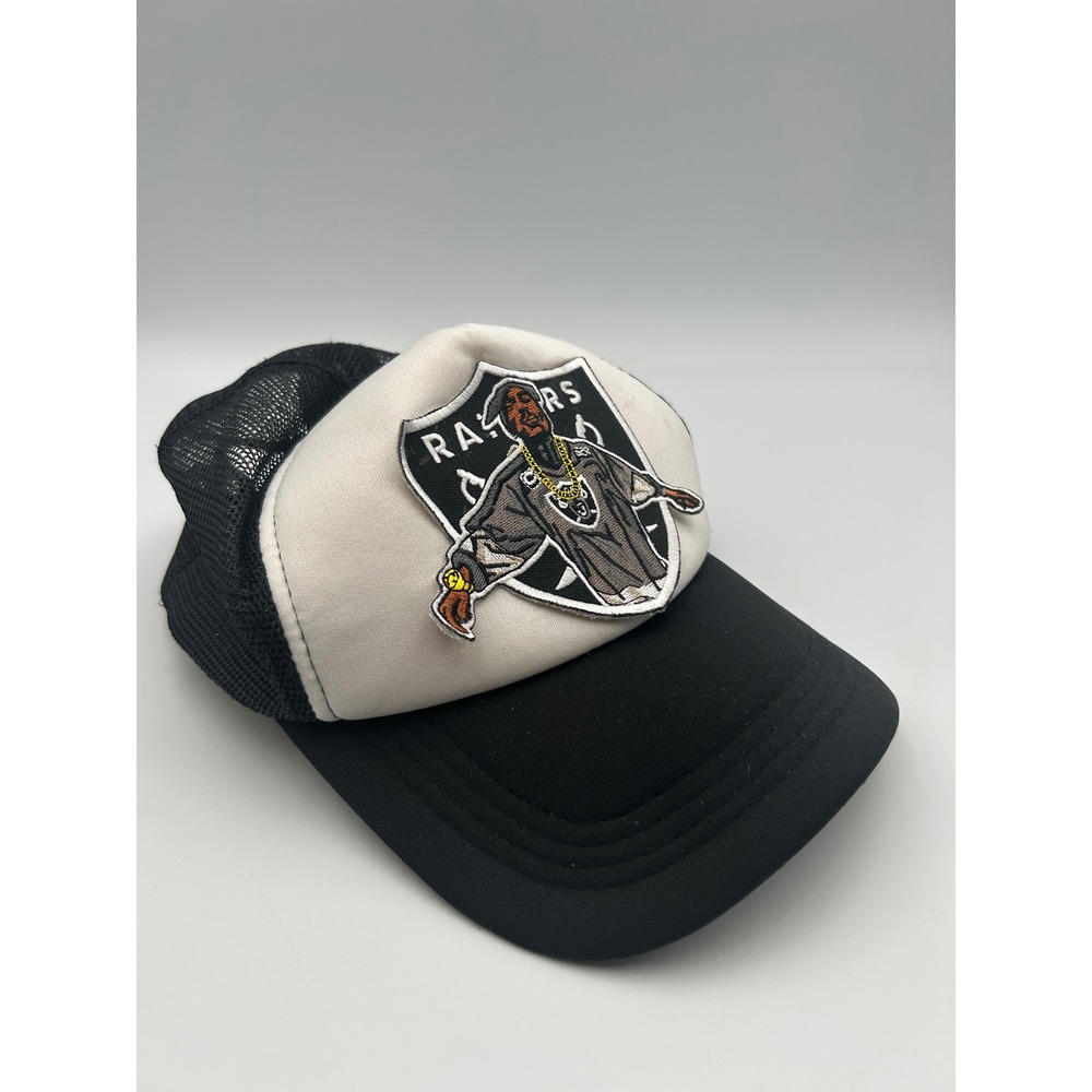 Tupac Shakur Raiders Trucker Hat Black White Snapback Mesh Graphic Cap B1211